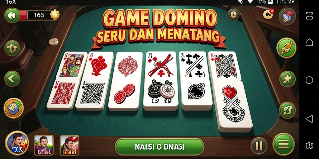 Tampilan gameplay seru dalam game Domino 116X.