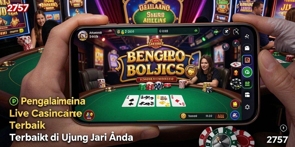 Gameplay Live Casino di 2757 menampilkan dealer langsung yang profesional.