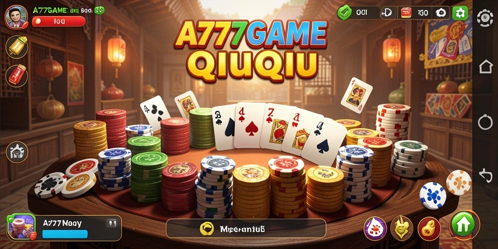 Tampilan gameplay QiuQiu yang seru dan interaktif.