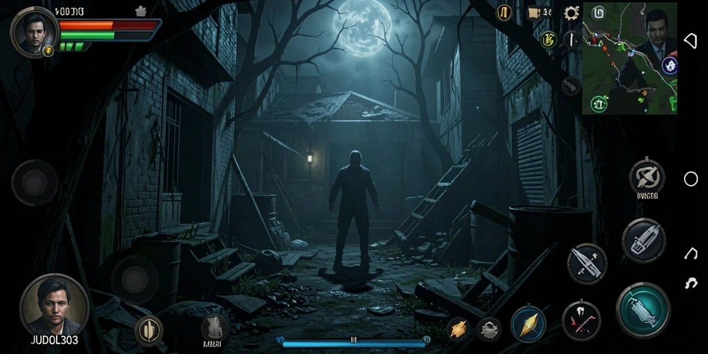 Screenshot menampilkan suasana mencekam dalam JUDOL303.