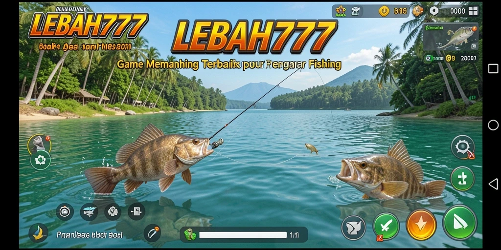 Screenshot gameplay LEBAH777 menampilkan pengalaman memancing yang memukau.