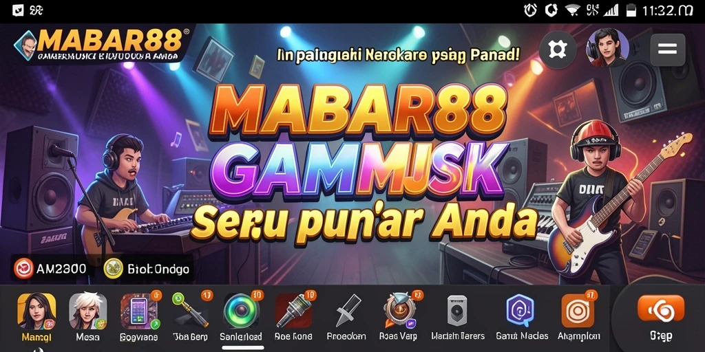 Screenshot gameplay MABAR88 menampilkan kesenangan bermain musik.