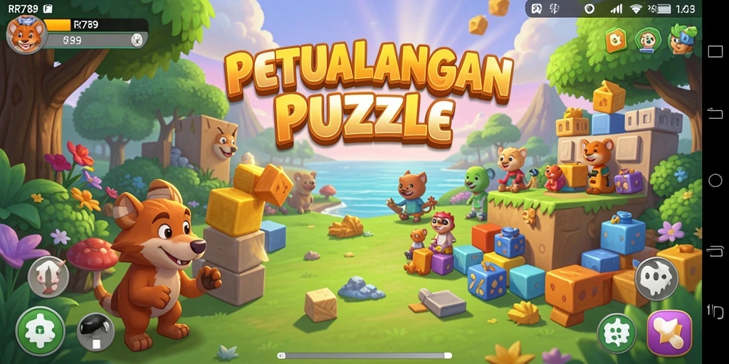 Tangkapan layar gameplay RR789 menampilkan tantangan puzzle yang seru.