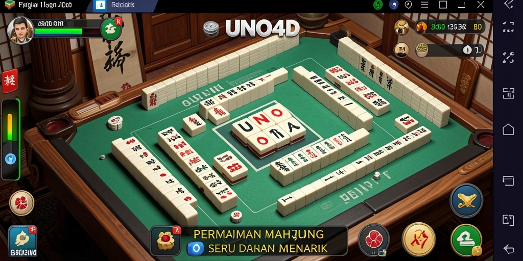 Tampilan menarik dari gameplay Mahjong di UNO4D.