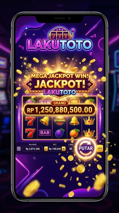 Tampilan utama aplikasi lakutoto dengan berbagai pilihan kategori.